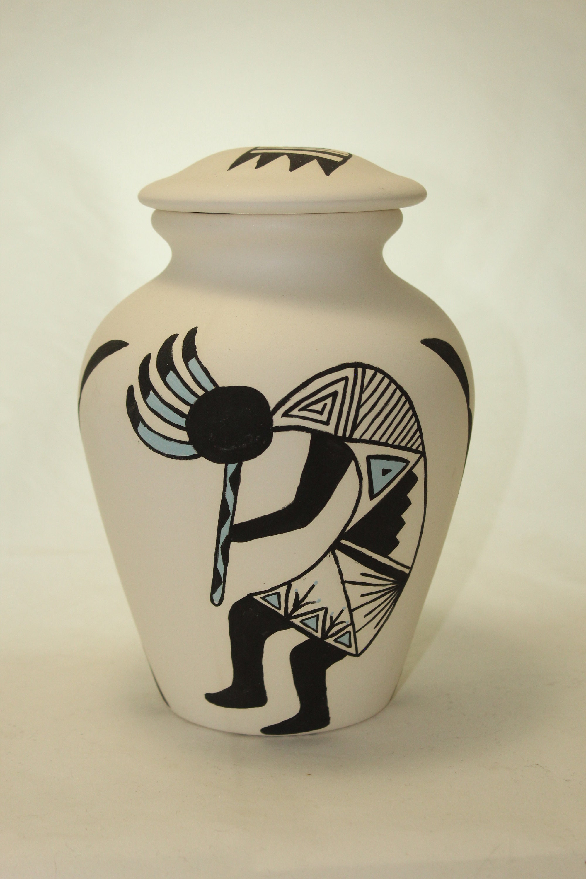 Native American Kokopeli Design Medium Cremation Urn, Keepsake Ashes