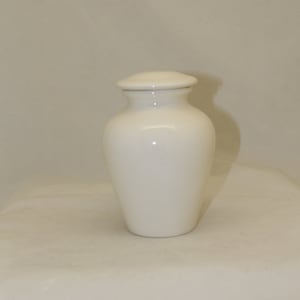 White Cremation Urn, Jar with lid, Small Urn, Baby Urn, Infant Urn, Pet Urn, Kitten urn. art pottery, handmade