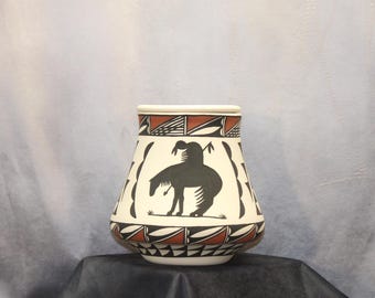 Native American Adult Cremation Urn, End of Trail handmade pottery
