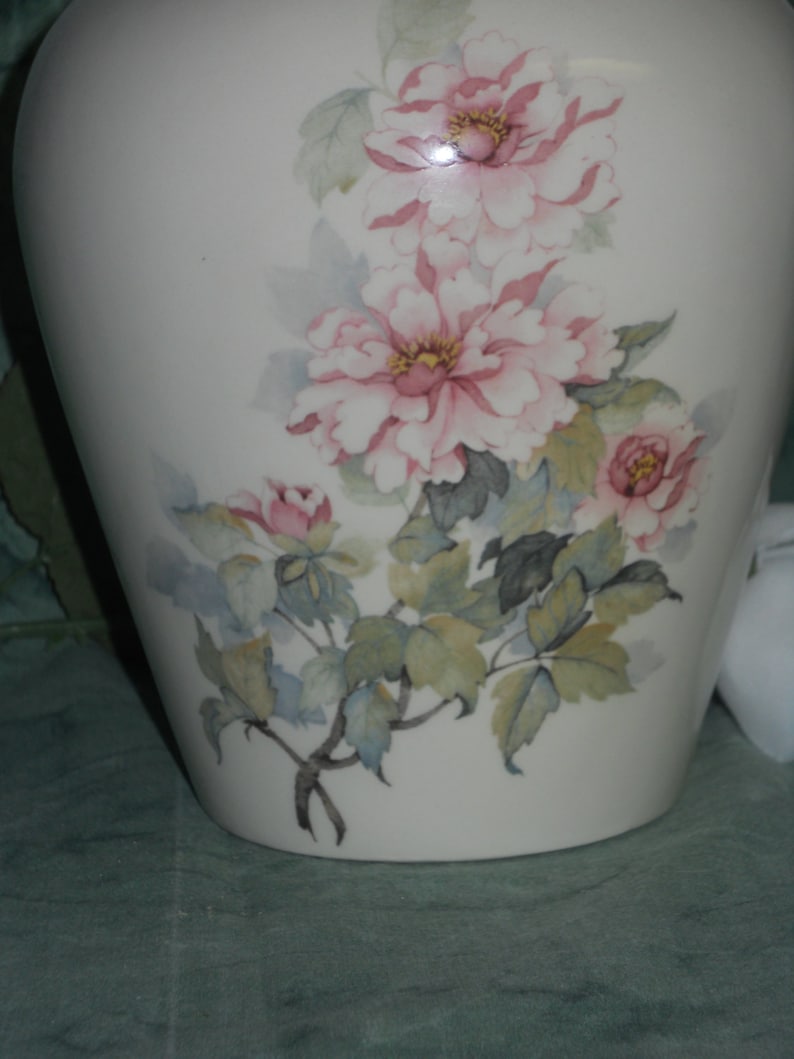 Ceramic Jar With Lid Pink Flowers Medium Cremation Urn Pet Etsy