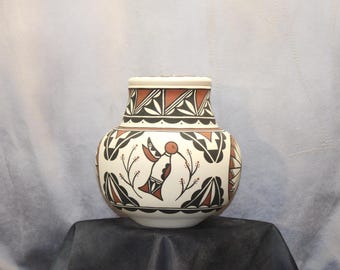 Hand Painte Native American hummingbird adult cremation urn for human ashes