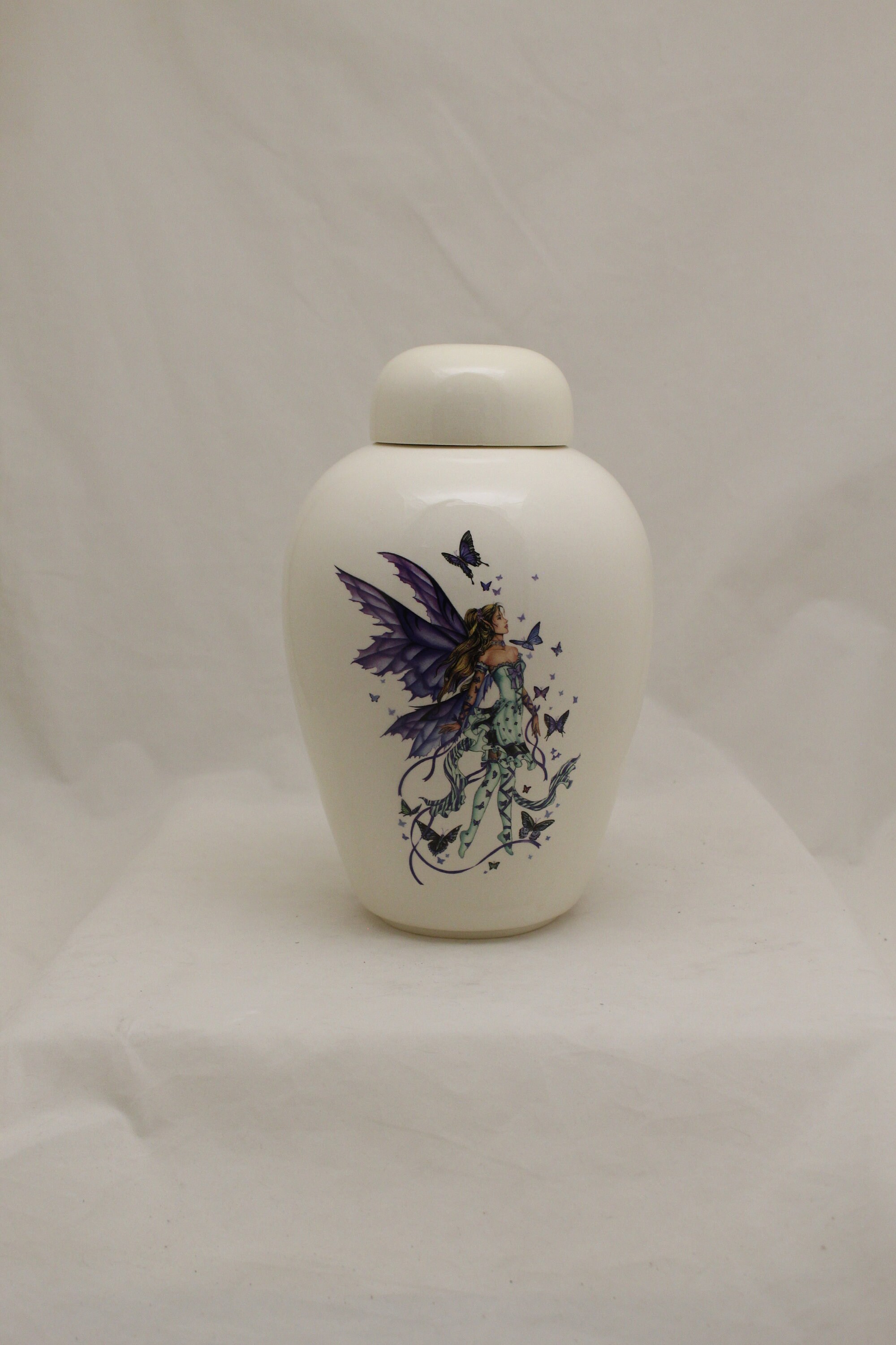 Adult Cremation Urn, Large Ceramic Jar with Lid, Large Urn for Ashes