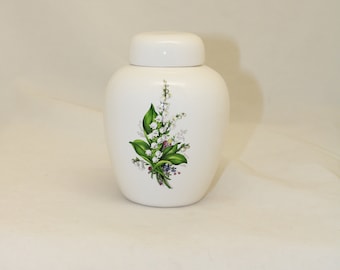 Lily of the Valley Cremation Urn, Baby Urn, Keepsake Sharing Urn, Pet Ashes Urn, Art Pottery, Handmade