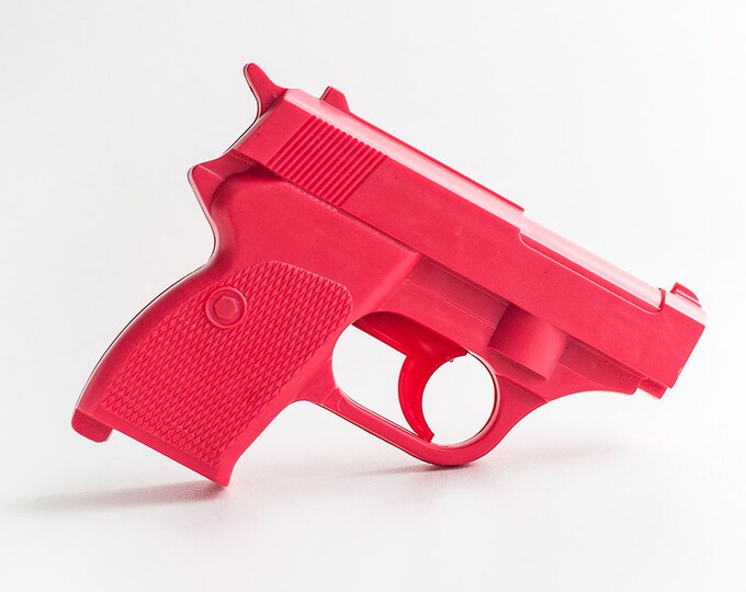 Vintage Red Plastic Toy Gun Shoots Black Plastic Discs for Etsy