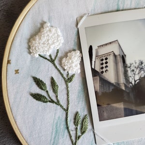 Blühender Blumenstoff-Polaroidrahmen