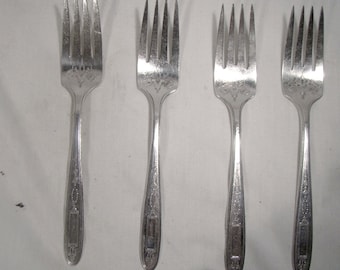 Community//Oneida Two 7 1//8/" luncheon Forks Silver Plated 2 1921 Grosvenor
