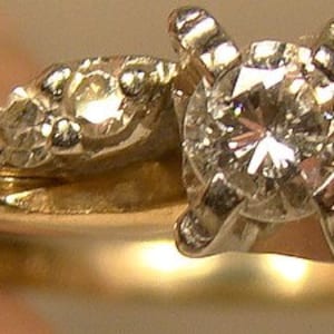 14K-18K Five Diamonds Engagement Ring 1960s 14k 18k Size 6 - Etsy