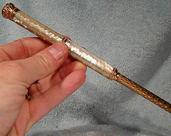 Mother of Pearl RGP Telescoping Lorgnette Handle 1890s