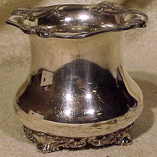 Reed & Barton Art Nouveau Silver Plate Sugar Bowl with Irises 1900
