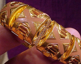 Art Deco Gilt Enamel Gold Plated Bracelet 1930