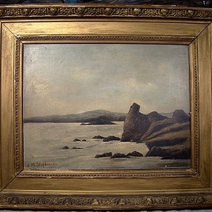 Antique Lionel MacDonald Stephenson Canadian Landscape Oil on Board Painting 1890