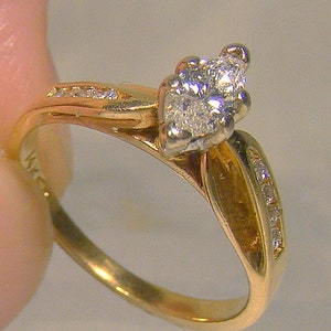 14K Marquise Diamond Engagement Ring 1960s 1970 Size 5-1/2 - Etsy
