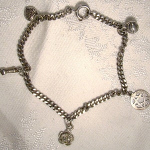 Vintage Sterling Silver Charm Bracelet 13 Charms 
