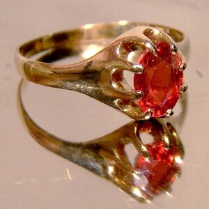 Victorian 10k Rhodolite Garnet Rose Gold Ring 1890 - Size 6