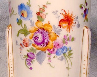 Donath & Co Dresden Hand Painted Porcelain Jam or Marmalade Pot 1900