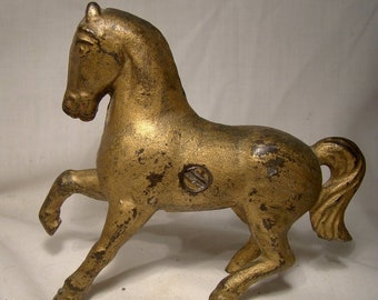 Cast Iron Prancing Horse Bank 1910-1930 AC Williams