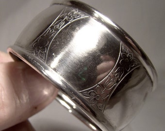 Roden Birks Engraved Sterling Silver Napkin Ring 1910