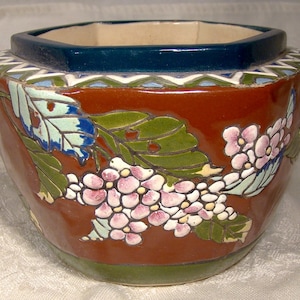 19thC Earthenware Thick Glaze Jardieniere Planter 1880s