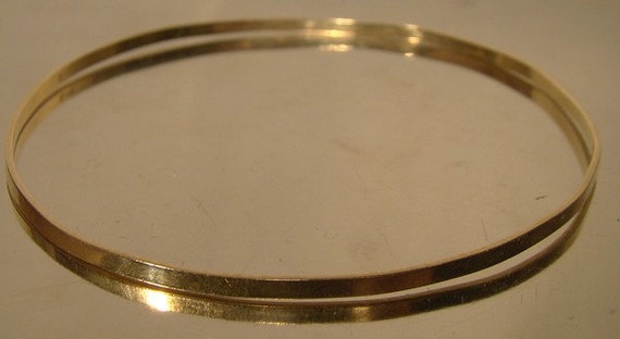 BIRKS 10K Yellow Gold Bangle BRACELET 1960s Do No… - image 2