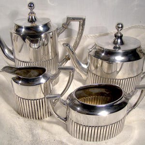 Posen 800 Silver Bachelor Breakfast Tea and Coffee Set 1890-1900