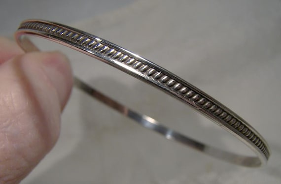 Sterling Silver Bangle Bracelet 1940s 1950s Anthony