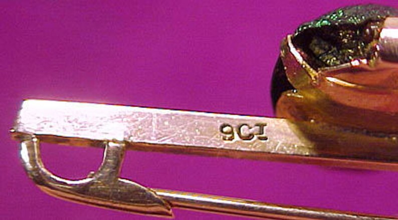 9K Gold Double Scarab Beetle Brooch 1870-90