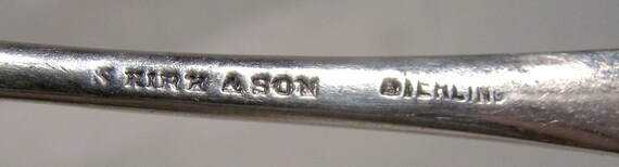 S. Kirk & Son Repousse Sterling Silver Master Salt Spoon 1846-1896