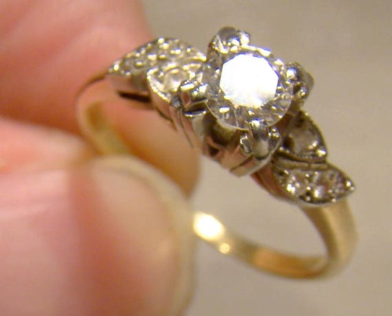 1940s diamond cheap engagement ring