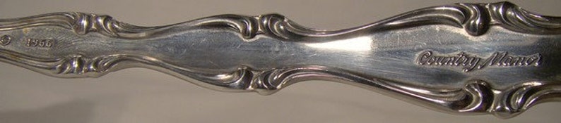 Towle COUNTRY MANOR Sterling Silver Serving Spoon 1960s image 3