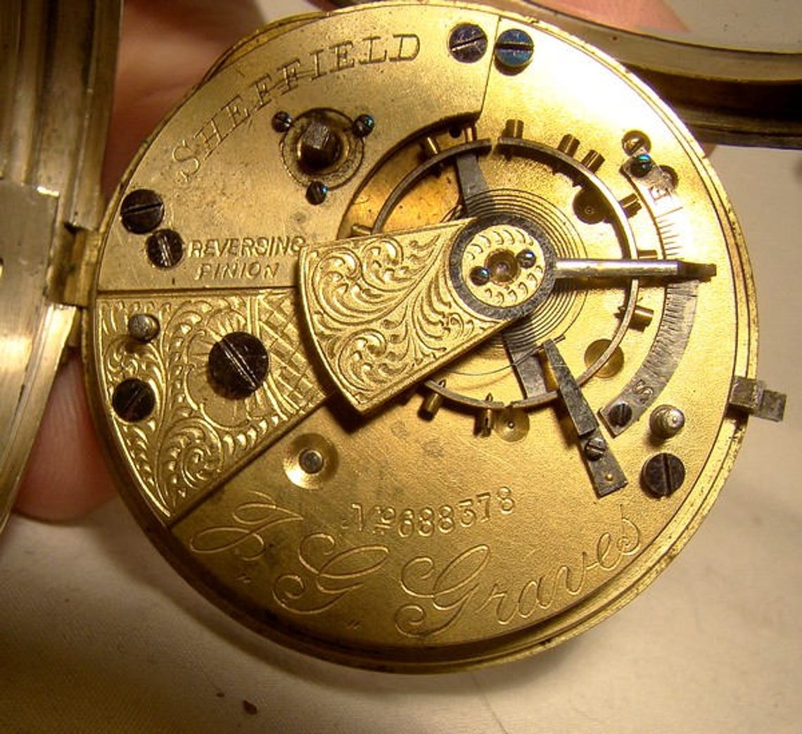 jg graves sheffield pocket watch