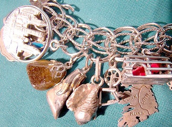 Designer by Forstner, bracelet, charms, Sterling and gold filled charms/chain.