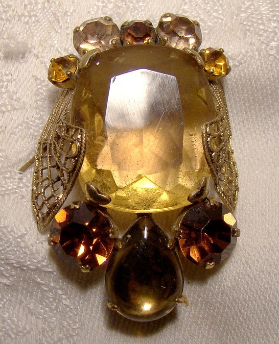有名ブランド Abstract Insect Rhinestones Brooch With Gold Plated Wings その他