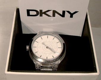 Donna Karan DKNY Stainless and Plastic Designer Watch with Box and Book