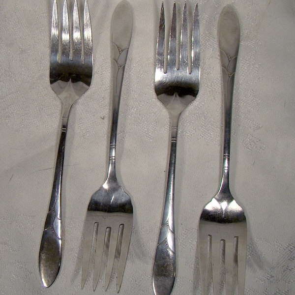 4 Oneida Community Lady Hamilton 6-1/4" Salad Forks