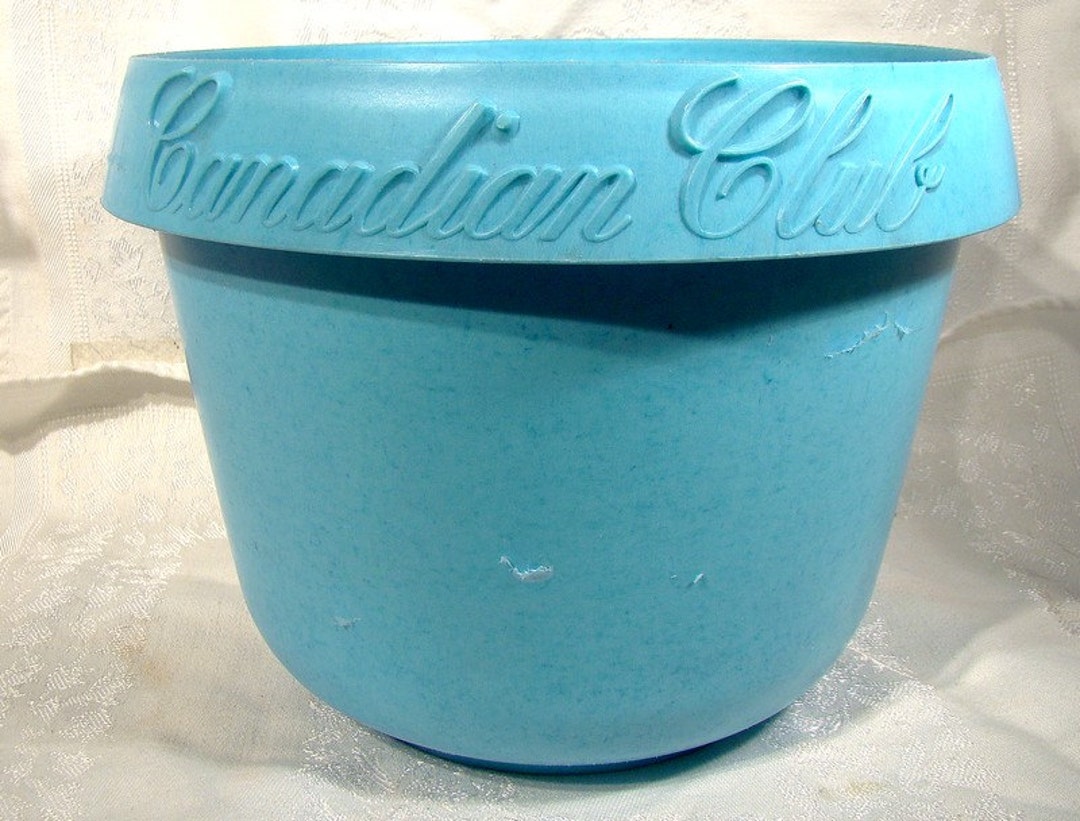 Canadian Club Promotional Plastic Ice Bucket 1950s 1960 Blue Etsy