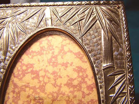 Japanese 950 Sterling Silver Picture Frame 1880-1900 Japan Meiji