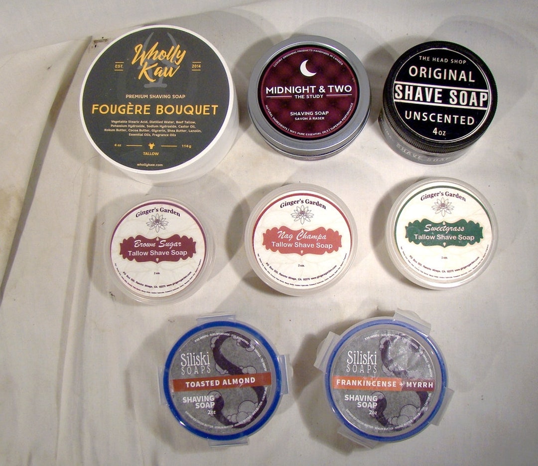 11 Artisan Shaving Soaps Including Full Pucks and 2 Oz. Samples Etsy