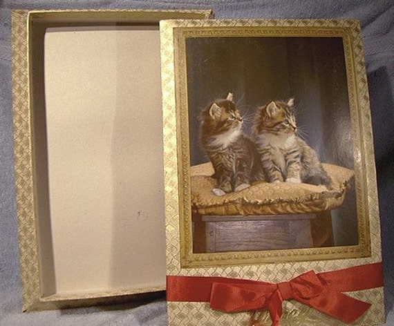 Urney Ireland Fancy Chocolate Box 1940 Kittens Etsy
