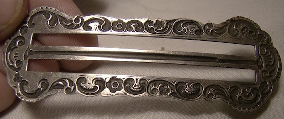 Victorian Sterling Silver Belt Cinch Decoration 1… - image 3