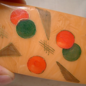 Art Deco Hand Painted Celluloid Case 1920s