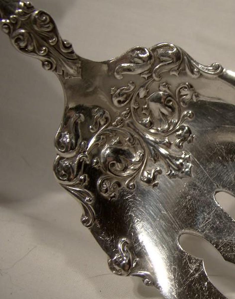 Rogers Berkshire Silver Plated 8-3/4" Large Meat or Serving Fork 1897 image 3
