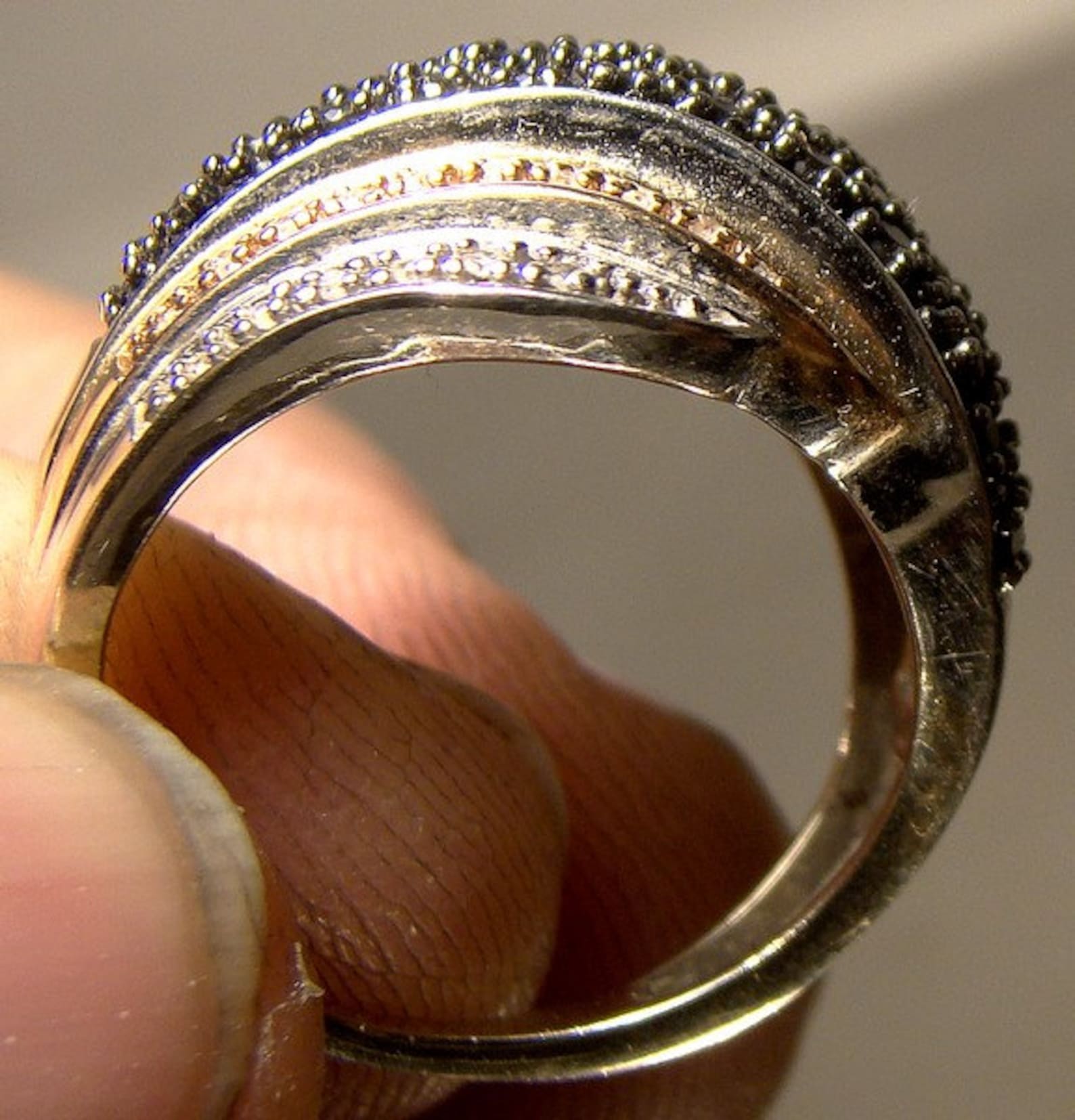 10K White Gold Black Alaskan & Clear Diamonds Ring Size 6 Rose Etsy