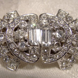 Early Signed Coro Duette Type 3 Piece Brooch 1930s