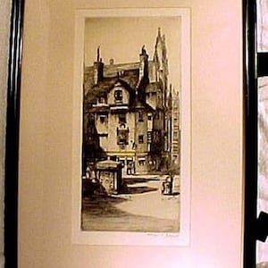 Charles H. Clark John Knox House Limited Edition Etching