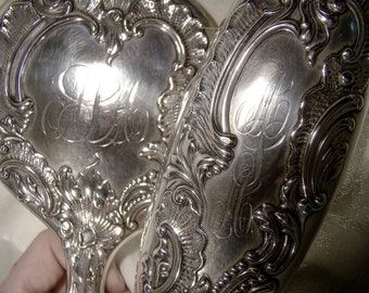 Howard Company Sterling Silver 4 Piece Brush and Mirror Set 1890s
