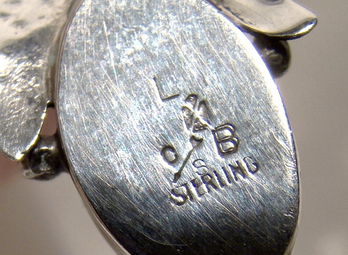 Signed Les Baker Sterling Silver and Mother of Pearl Southwest Etsy