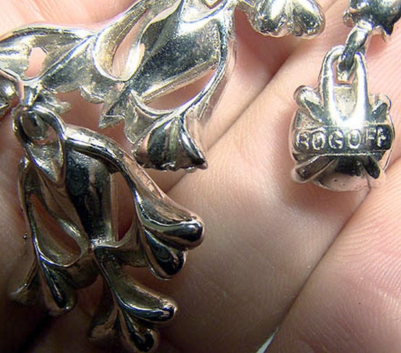 Bogoff Lavaliere Style Rhinestone Necklace 1940s-1950s