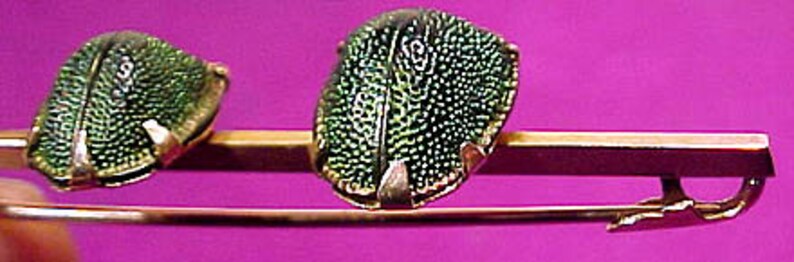 9K Gold Double Scarab Beetle Brooch 1870-90