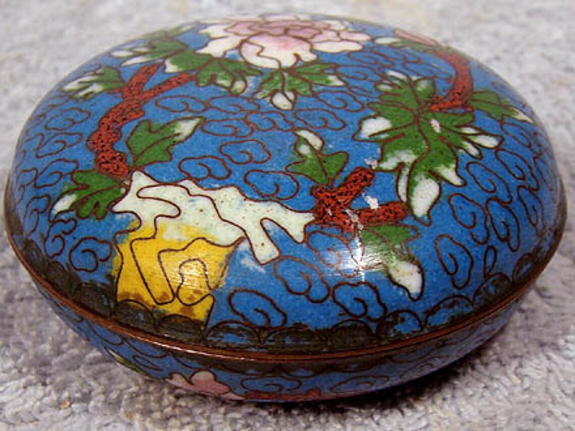 Antique Kogo Cloisonne Enamel Round Tea Ceremony Box 1900 1910 - Etsy ...