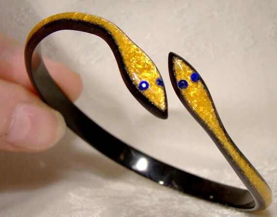 Art Deco Bakelite and Celluloid SNAKE Upper Arm Br